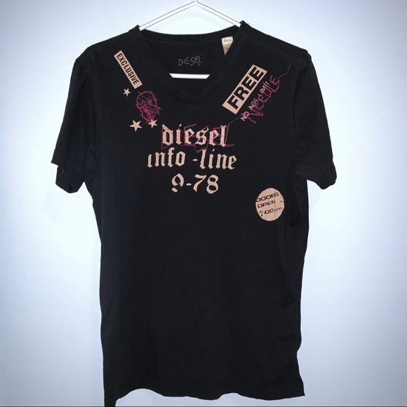 DIESEL V-Neck T-Shirt - Picture 1 of 5